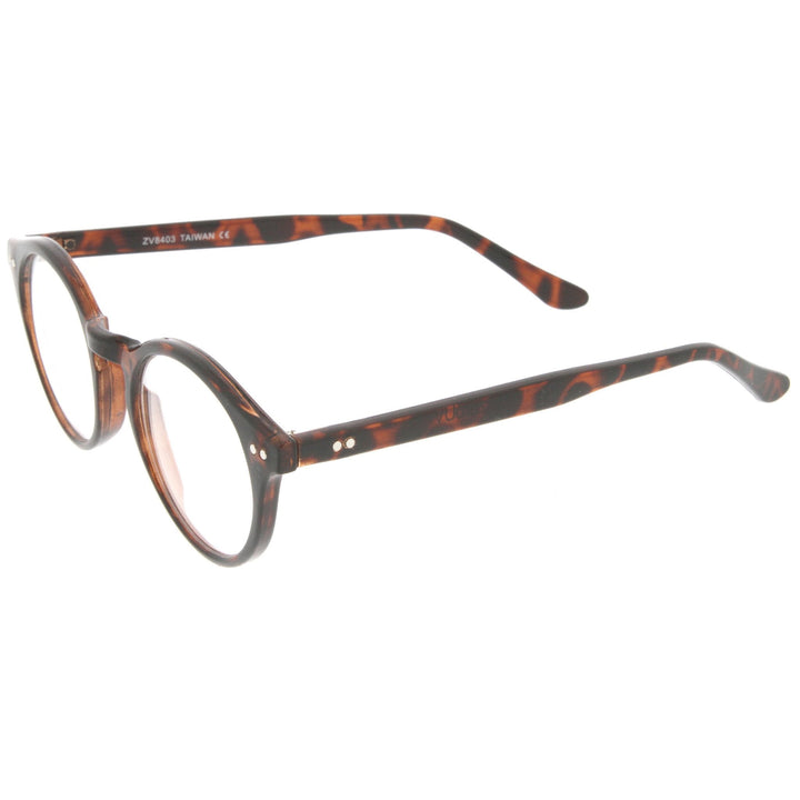Vintage European Clear Lens Small Round Glasses 8403