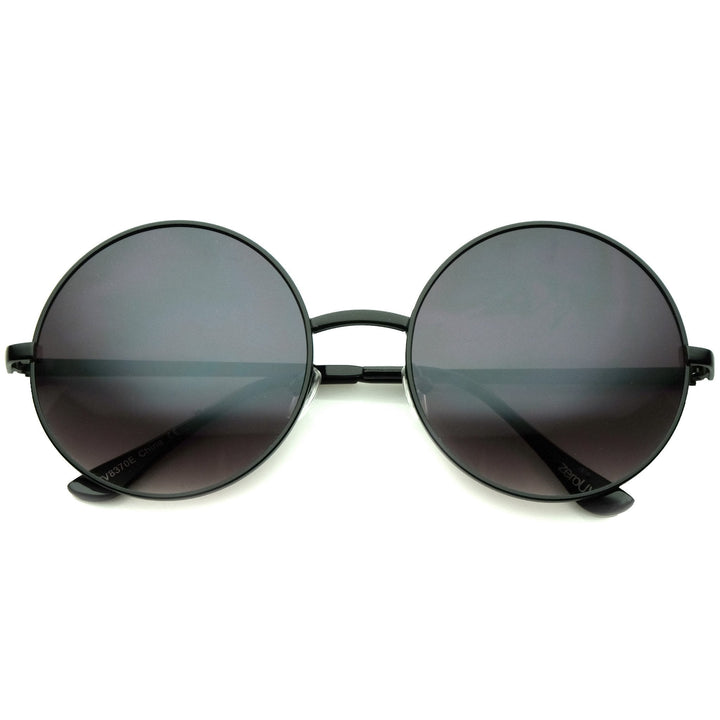 Oversize Vintage Inspired Metal Round Circle Sunglasses 8370