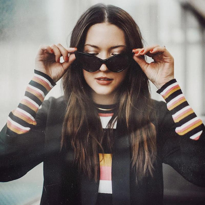 Womens Fashion Hot Tip Pointed Vintage Cat Eye Sunglasses 8371