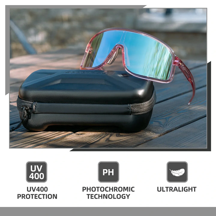 ROCKBROS Cycling Sunglasses Photochromic Polarized Sports Glasses UV400 Unisex