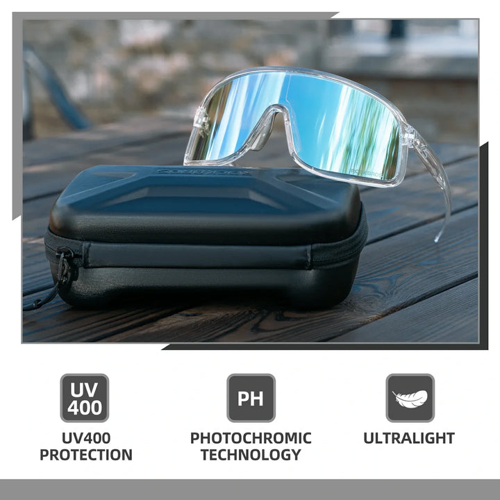 ROCKBROS Cycling Sunglasses Photochromic Polarized Sports Glasses UV400 Unisex