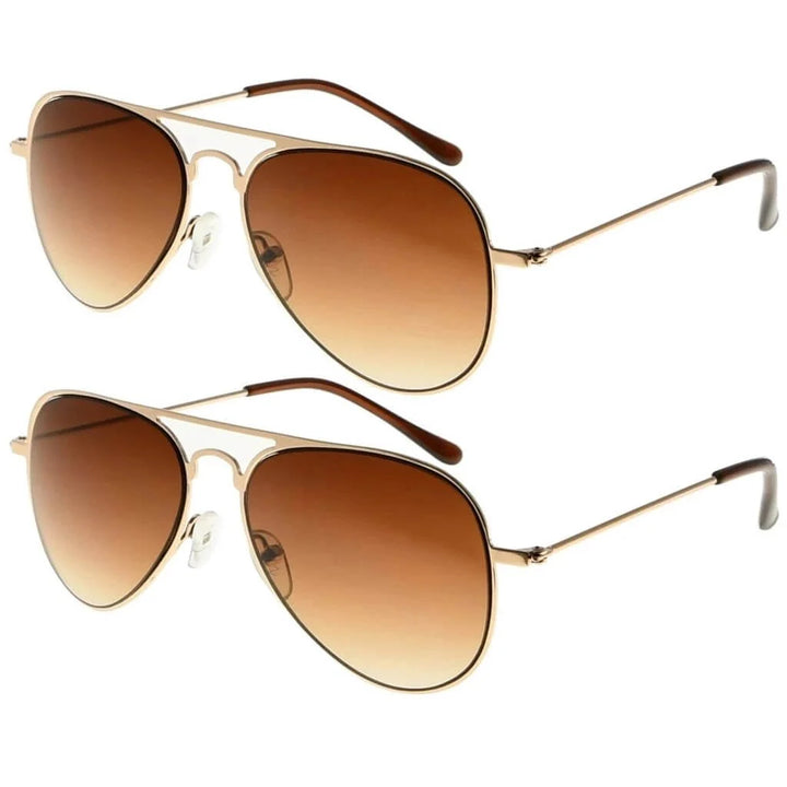 2 Pack 3-10yr Old Kids Child Pilot Metal Sunglasses S15016