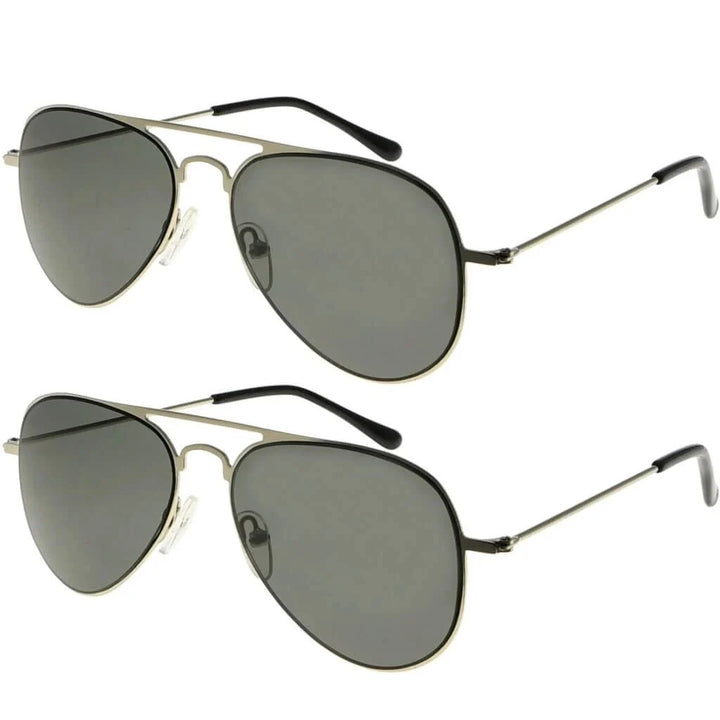 2 Pack 3-10yr Old Kids Child Pilot Metal Sunglasses S15016