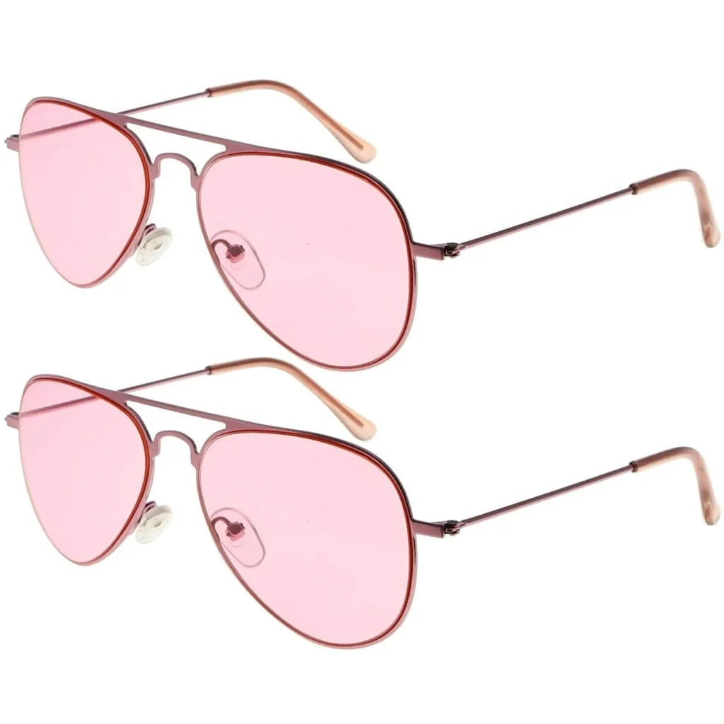 2 Pack 3-10yr Old Kids Child Pilot Metal Sunglasses S15016