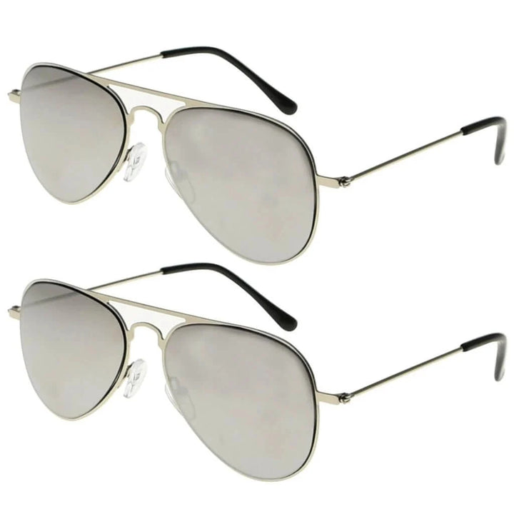 2 Pack 3-10yr Old Kids Child Pilot Metal Sunglasses S15016