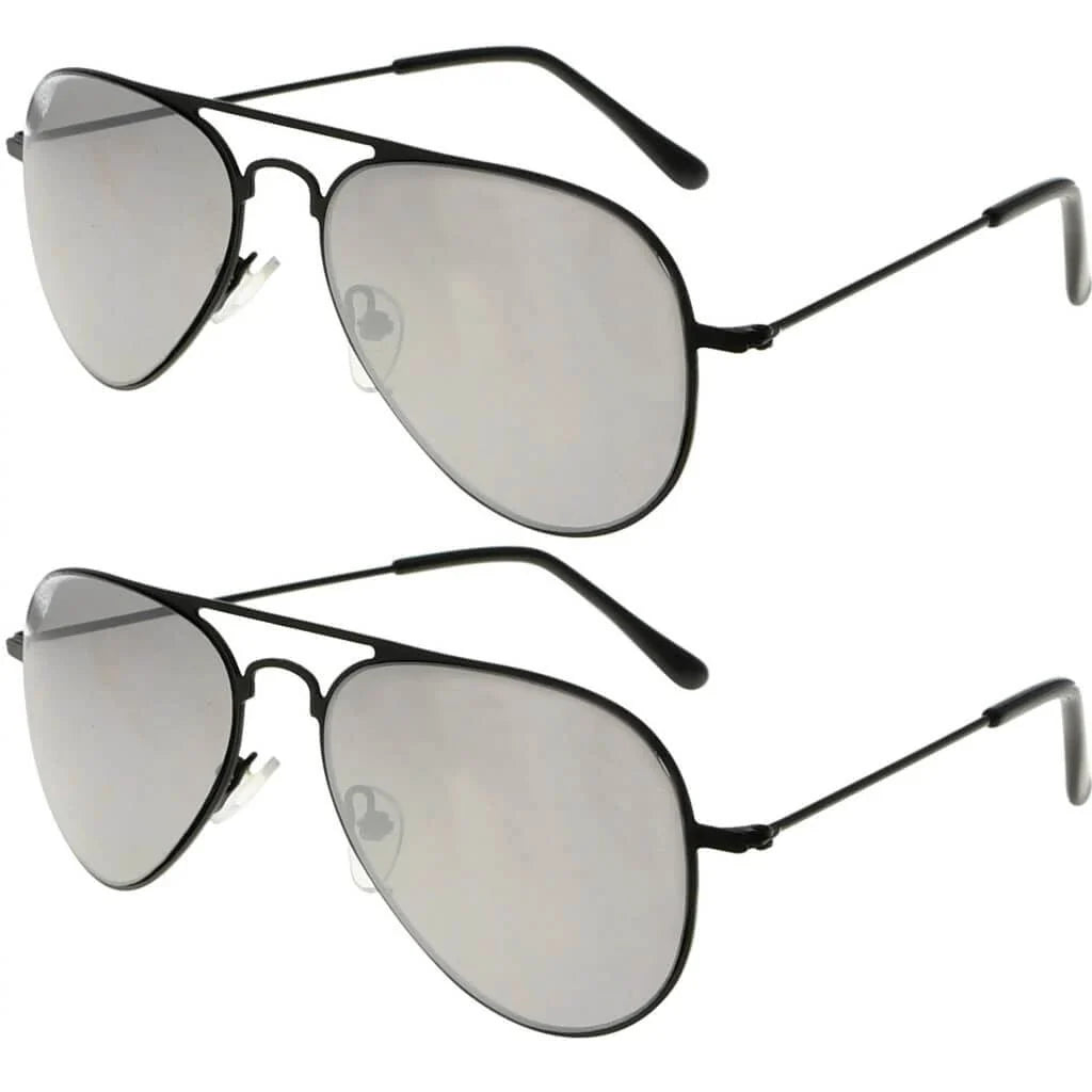 2 Pack 3-10yr Old Kids Child Pilot Metal Sunglasses S15016