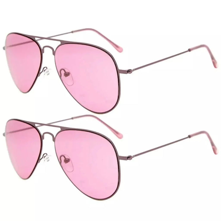2 Pack Kids Teen Age 8-16 Metal Sunglasses Boys Girls S15018