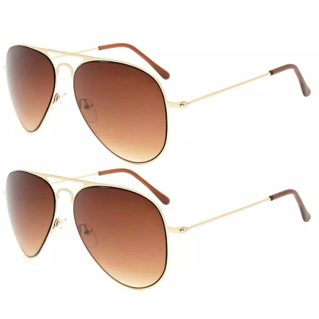 2 Pack Kids Teen Age 8-16 Metal Sunglasses Boys Girls S15018