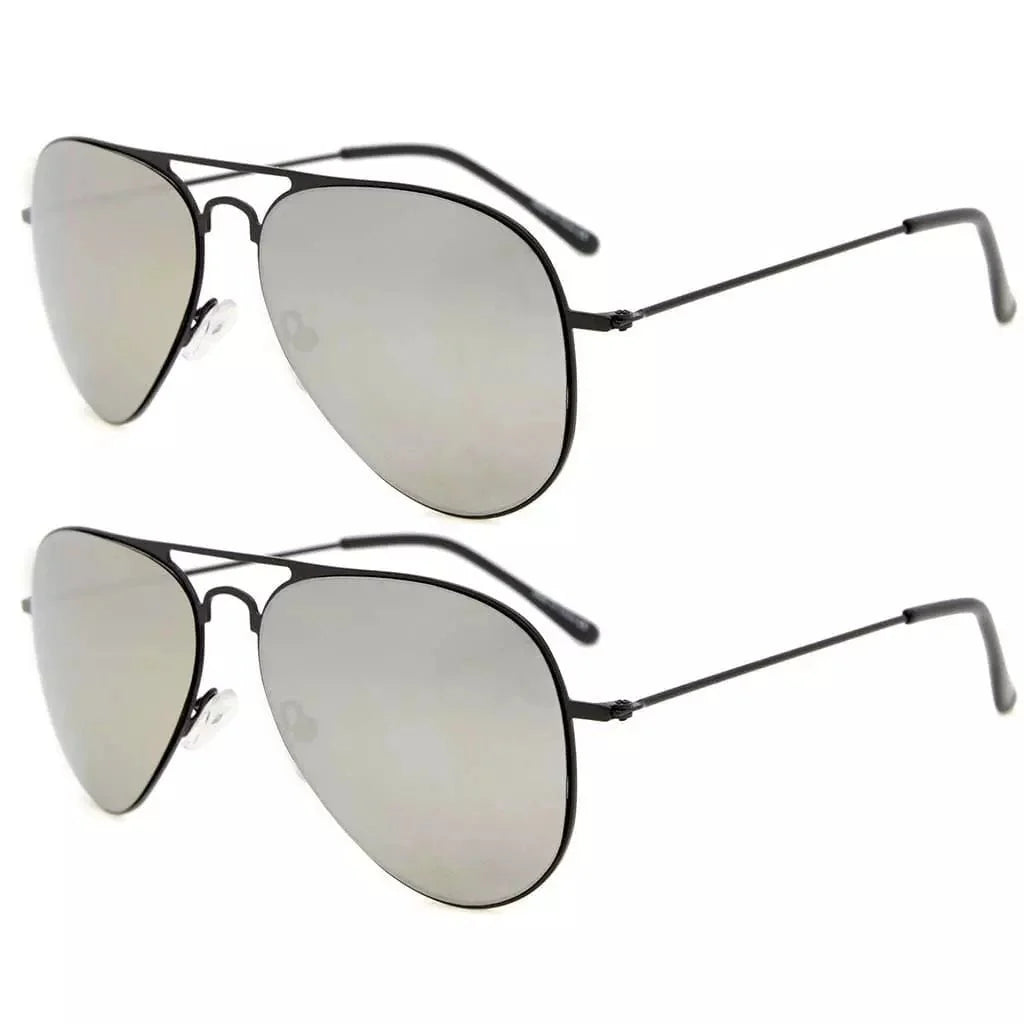 2 Pack Kids Teen Age 8-16 Metal Sunglasses Boys Girls S15018
