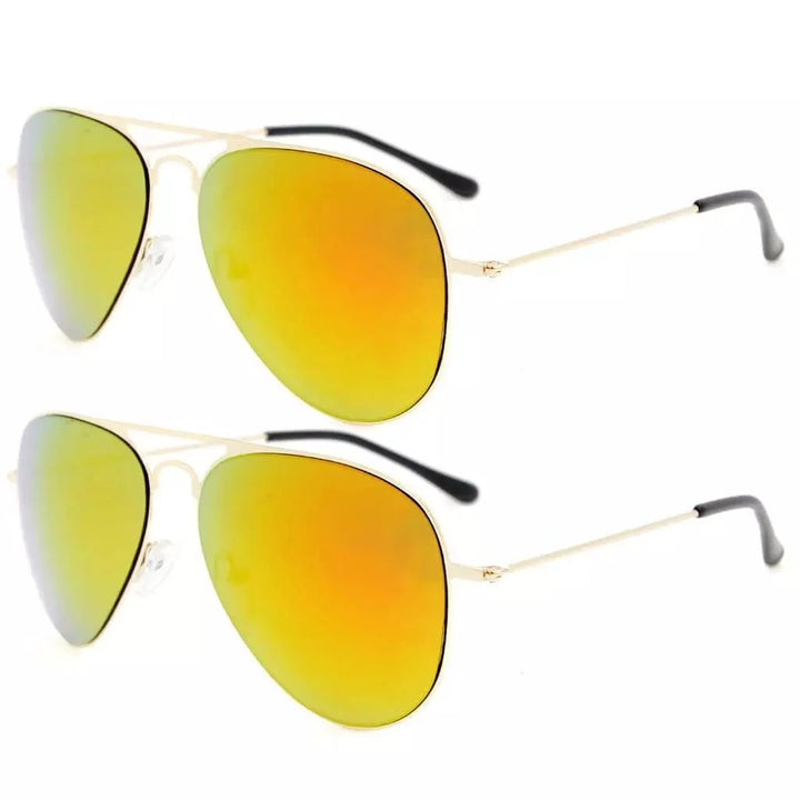 2 Pack Kids Teen Age 8-16 Metal Sunglasses Boys Girls S15018