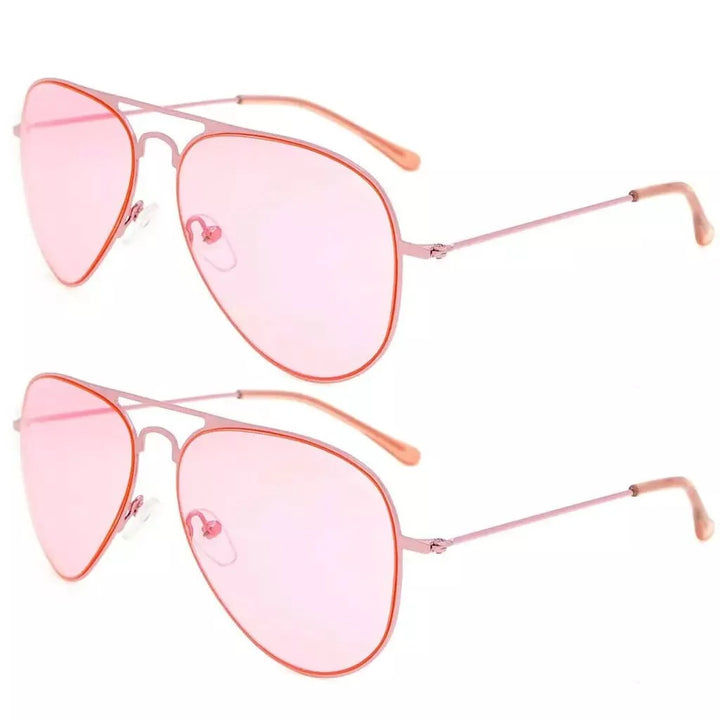 2 Pack Kids Teen Age 8-16 Metal Sunglasses Boys Girls S15018