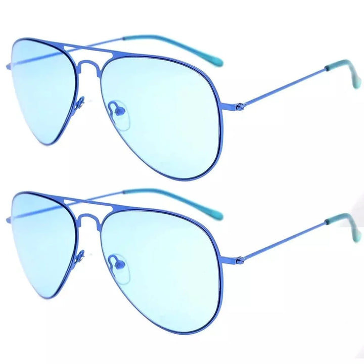 2 Pack Kids Teen Age 8-16 Metal Sunglasses Boys Girls S15018