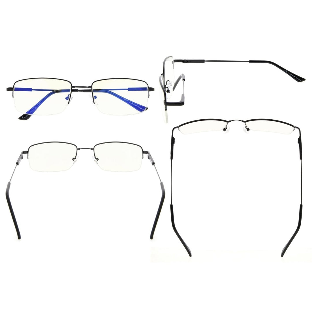 2 Pack Half-Rim Blue Light Filter Reading Glasses UVR1702