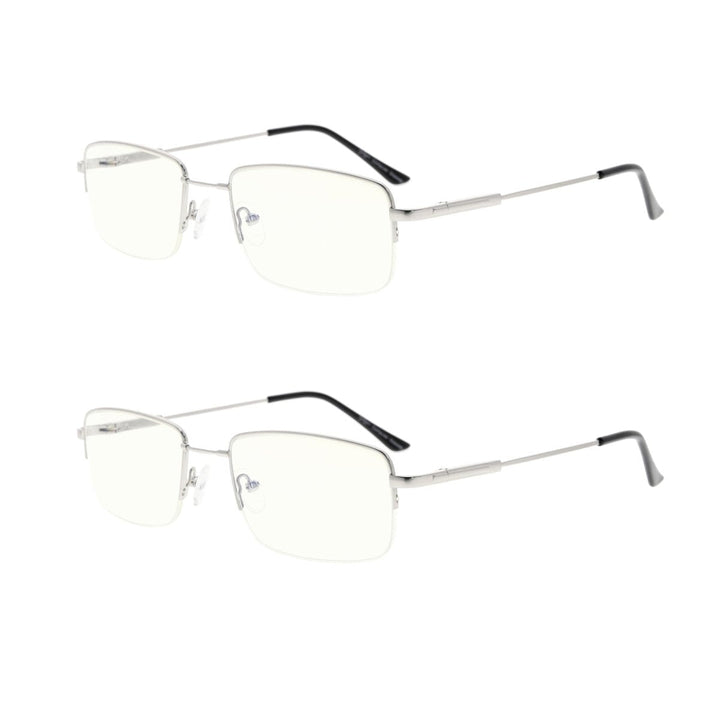 2 Pack Half-Rim Blue Light Filter Reading Glasses UVR1702