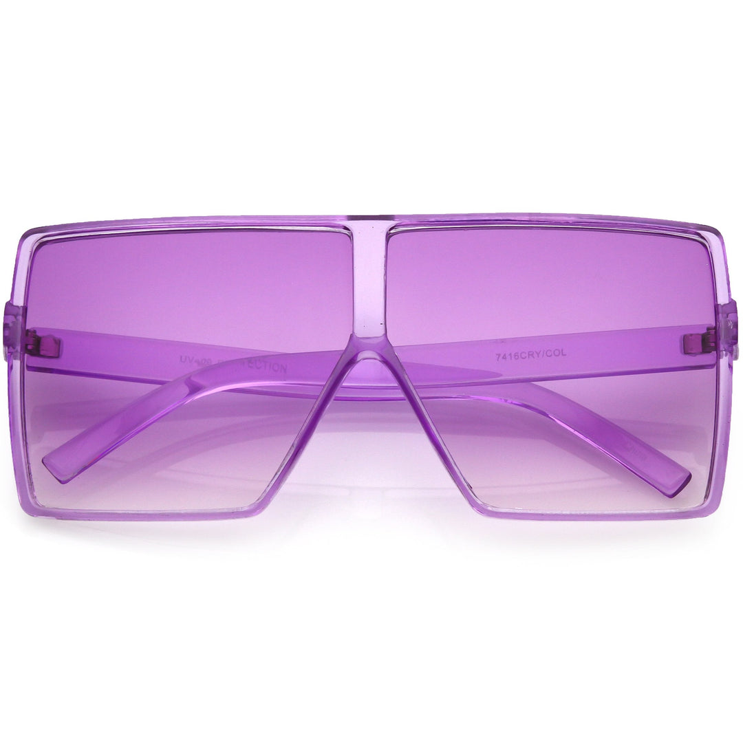 Women's Oversize Festival Color Tone Square Sunglasses C581