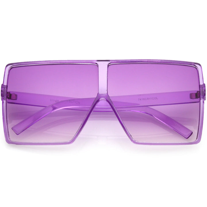 Women's Oversize Festival Color Tone Square Sunglasses C581