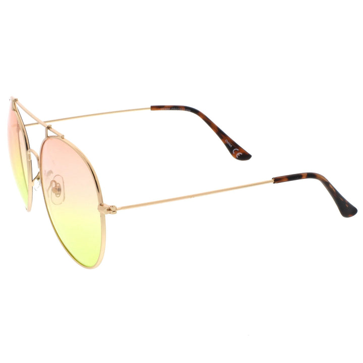 Retro Indie Oversize Gradient Lens Aviator Sunglasses A942