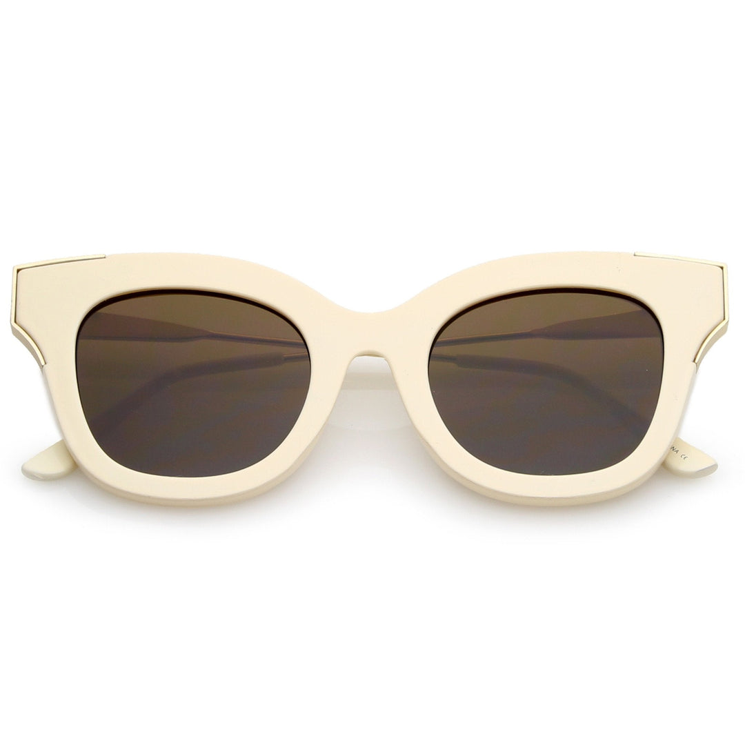 Women's Oversize Flat Frame Cat Eye Sunglasses C071