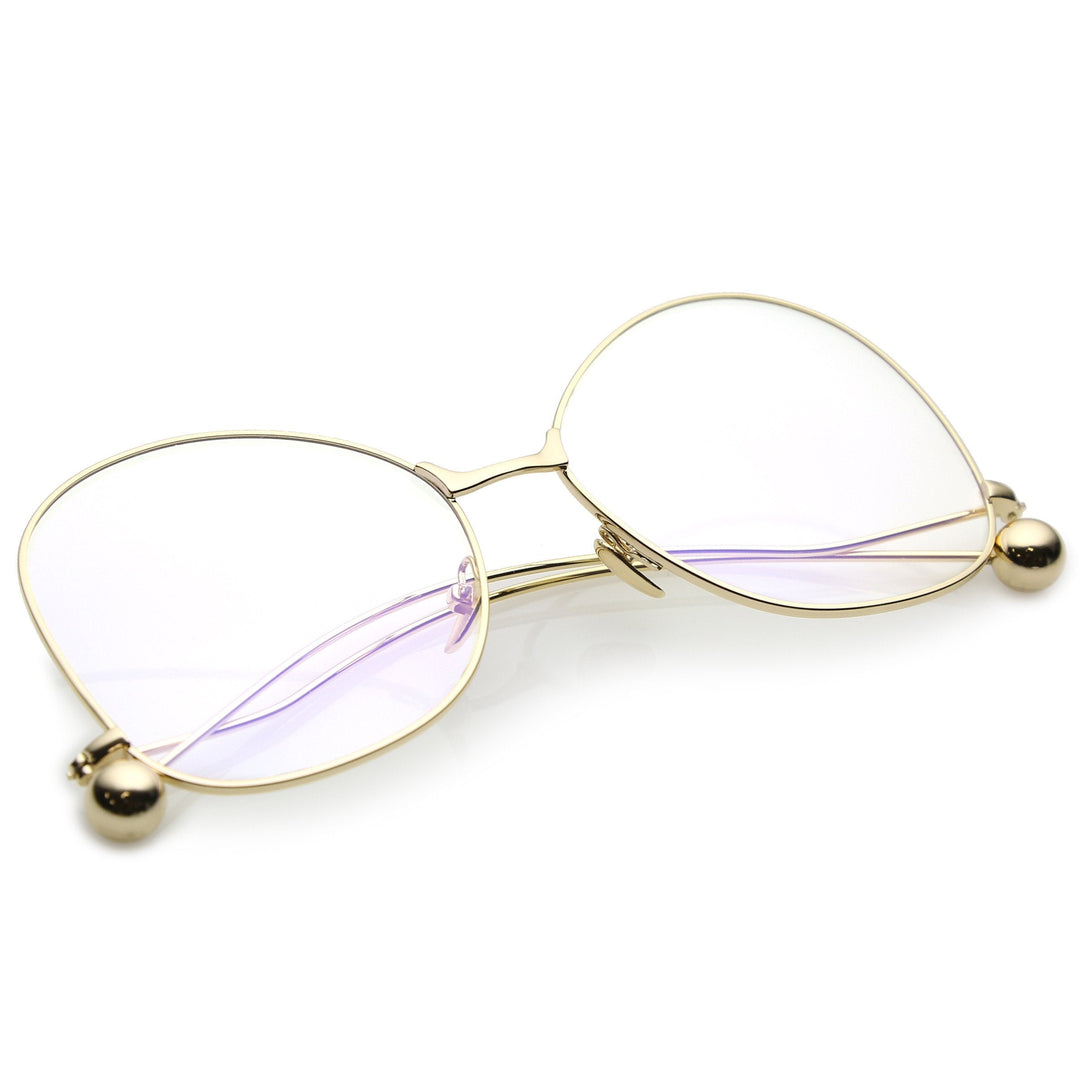 Vintage Oversized Butterfly Clear Lens Glasses
