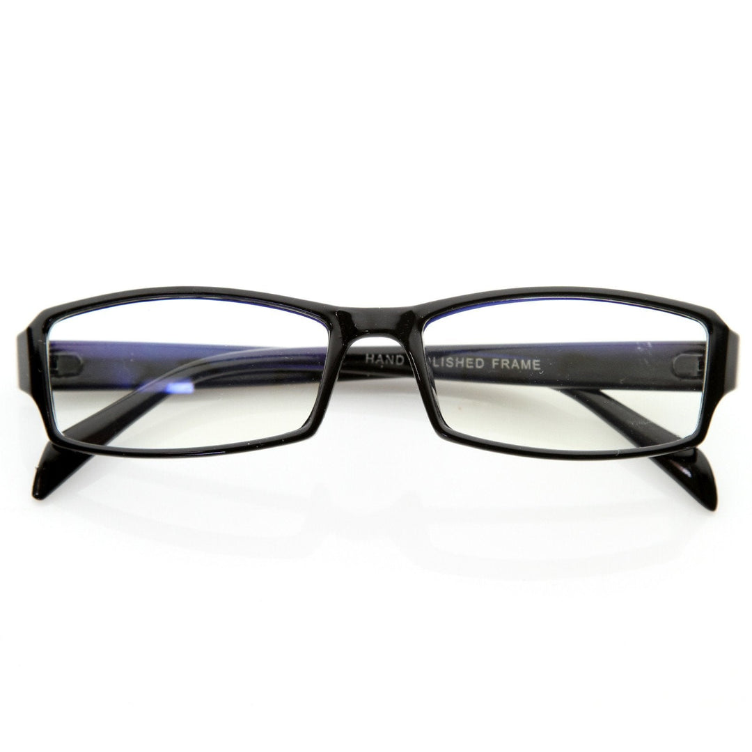 Optical RX Modern Rectangular Basic Frame Clear Lens Glasses 8031