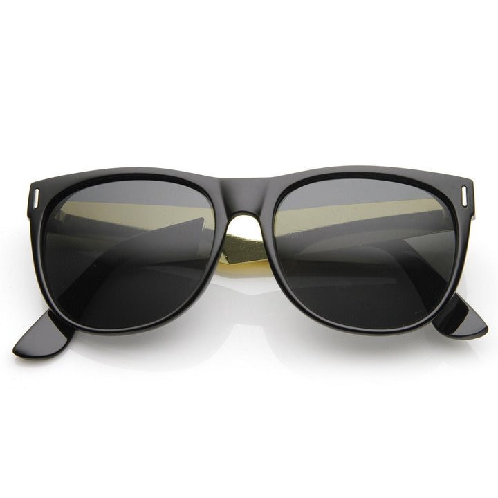 Trendy Indie Hipster Super Retro Metal Arm Horned Rim Sunglasses 8687