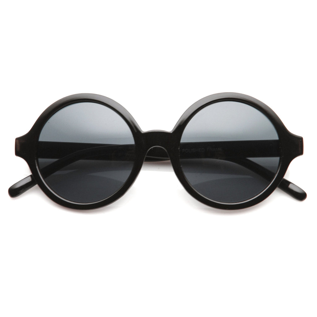 Retro Sleek Large Round Fashion Sunglasses 8704
