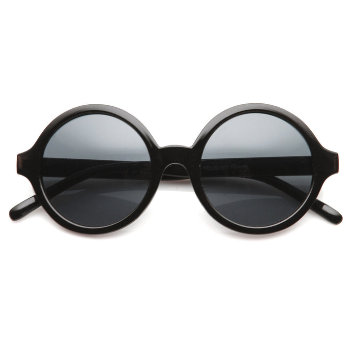 Retro Sleek Large Round Fashion Sunglasses 8704