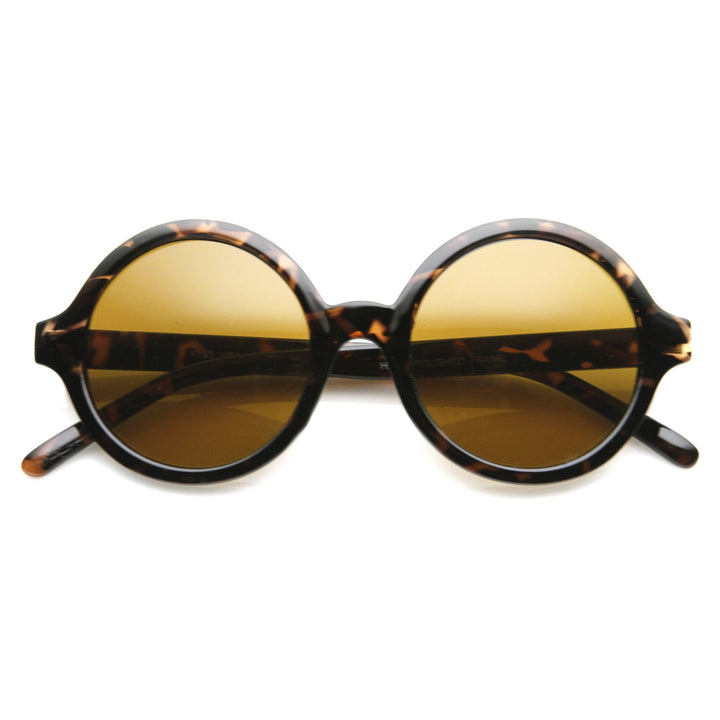 Retro Sleek Large Round Fashion Sunglasses 8704