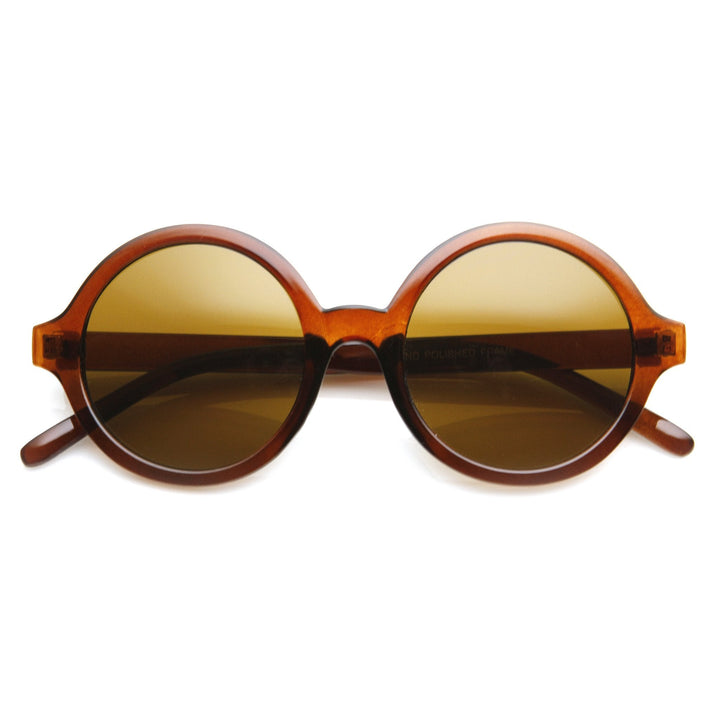 Retro Sleek Large Round Fashion Sunglasses 8704