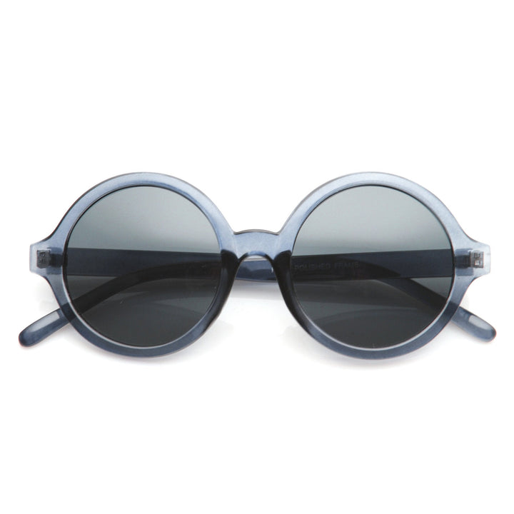 Retro Sleek Large Round Fashion Sunglasses 8704