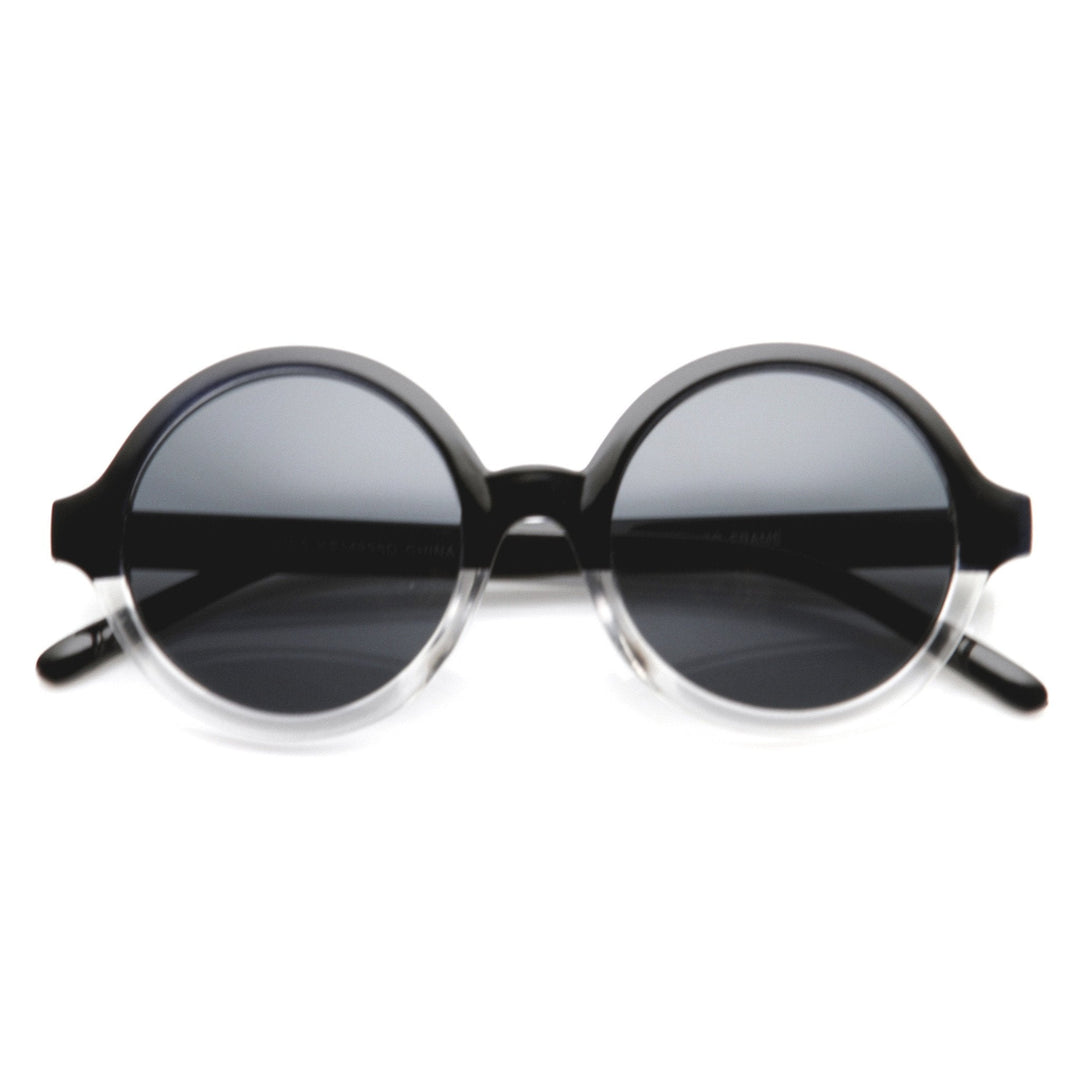 Retro Sleek Large Round Fashion Sunglasses 8704