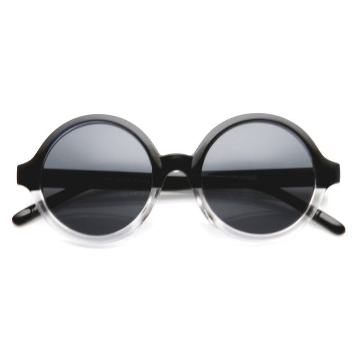 Retro Sleek Large Round Fashion Sunglasses 8704