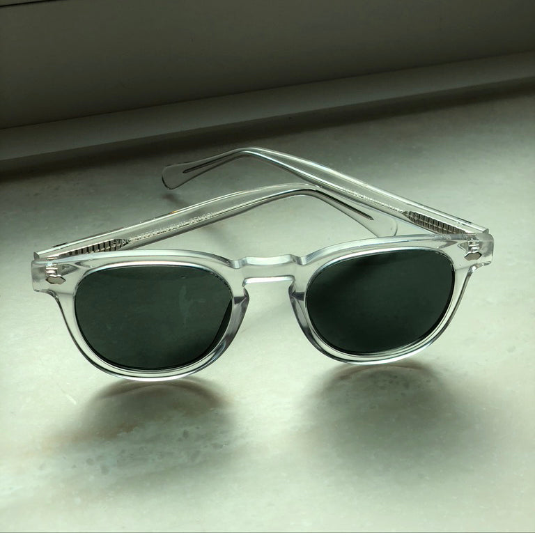 Clear Acetate Polarized Square Sunglasses - Benson