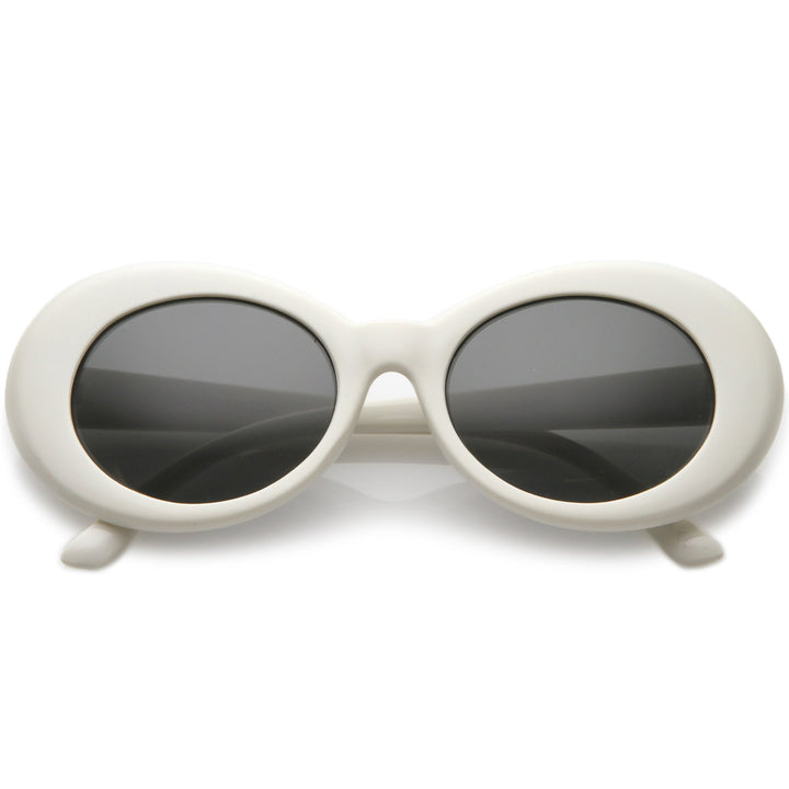 Retro 1990's Fashion Oval Clout Goggle Sunglasses