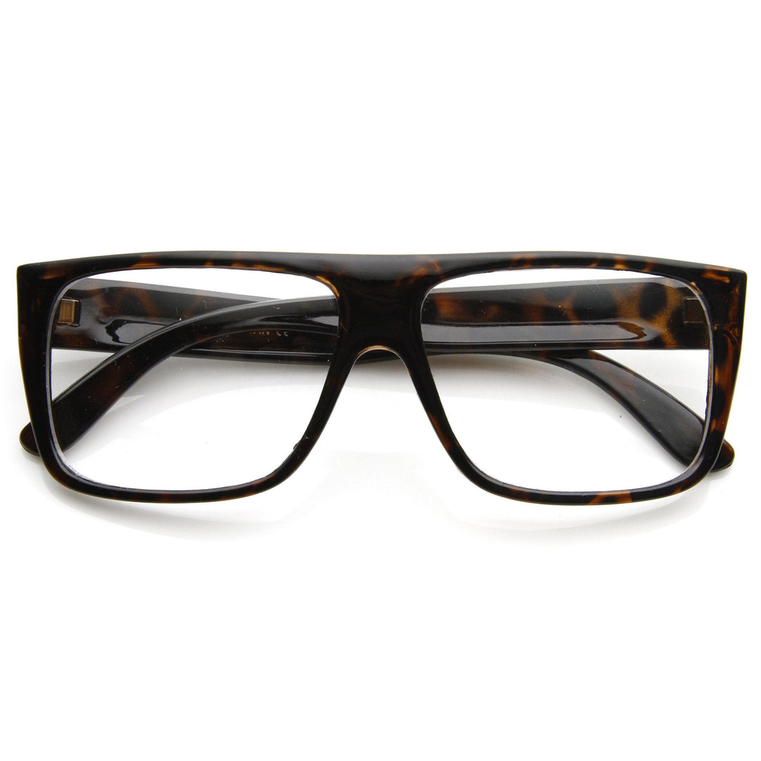 Flat Top Square Clear Lens Fashion Glasses 8807