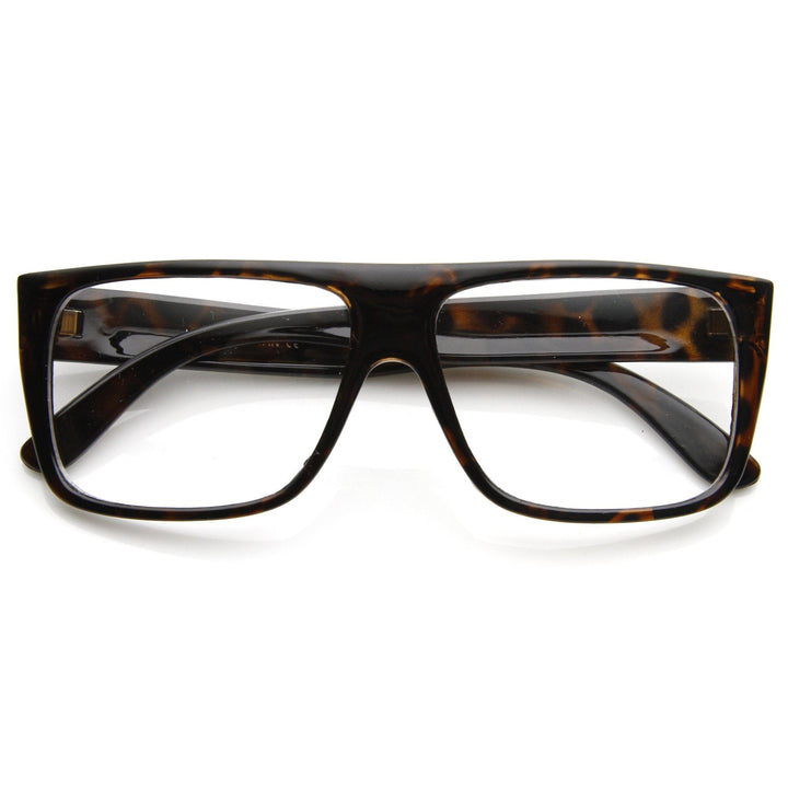 Flat Top Square Clear Lens Fashion Glasses 8807