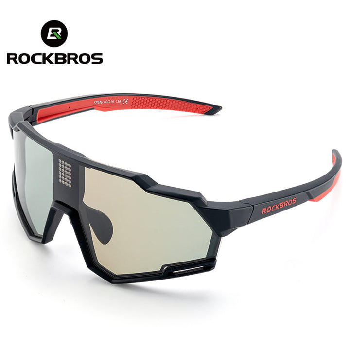 ROCKBROS Cycling Photochromic Glasses Electronic Color Changing SunGlasses Clear