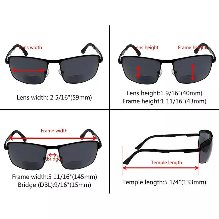 3 Pack Bifocal Sunglass Readers for Outdoor Reading