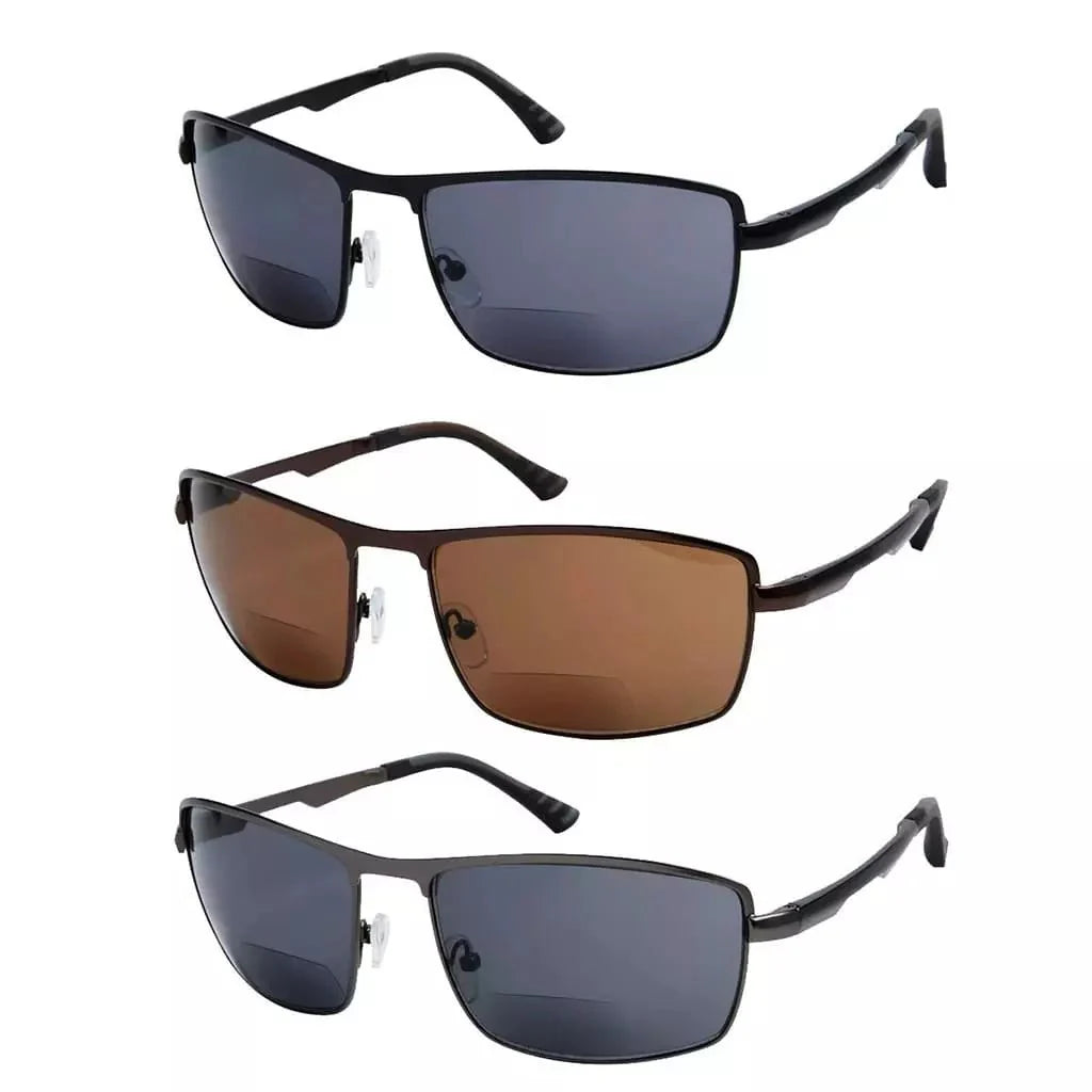 3 Pack Bifocal Sunglass Readers for Outdoor Reading