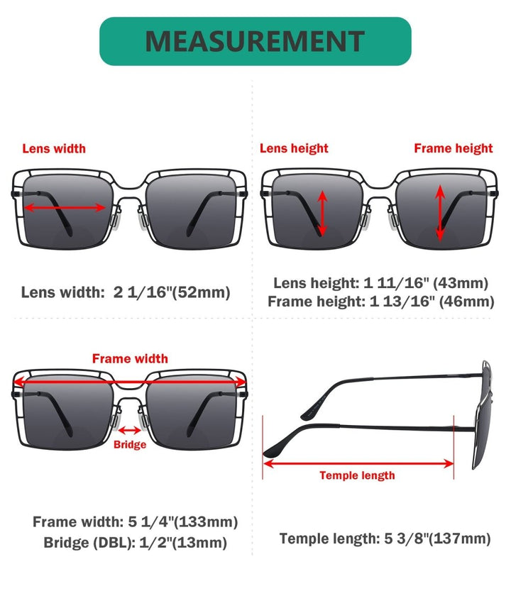 3 Pack Thin Metal Hollow Bifocal Reading Sunglasses SBR2301