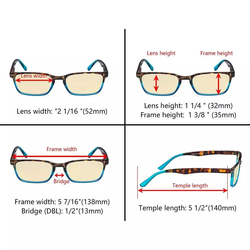 3 Pack Blue Light Blocking Reading Glasses TM898D