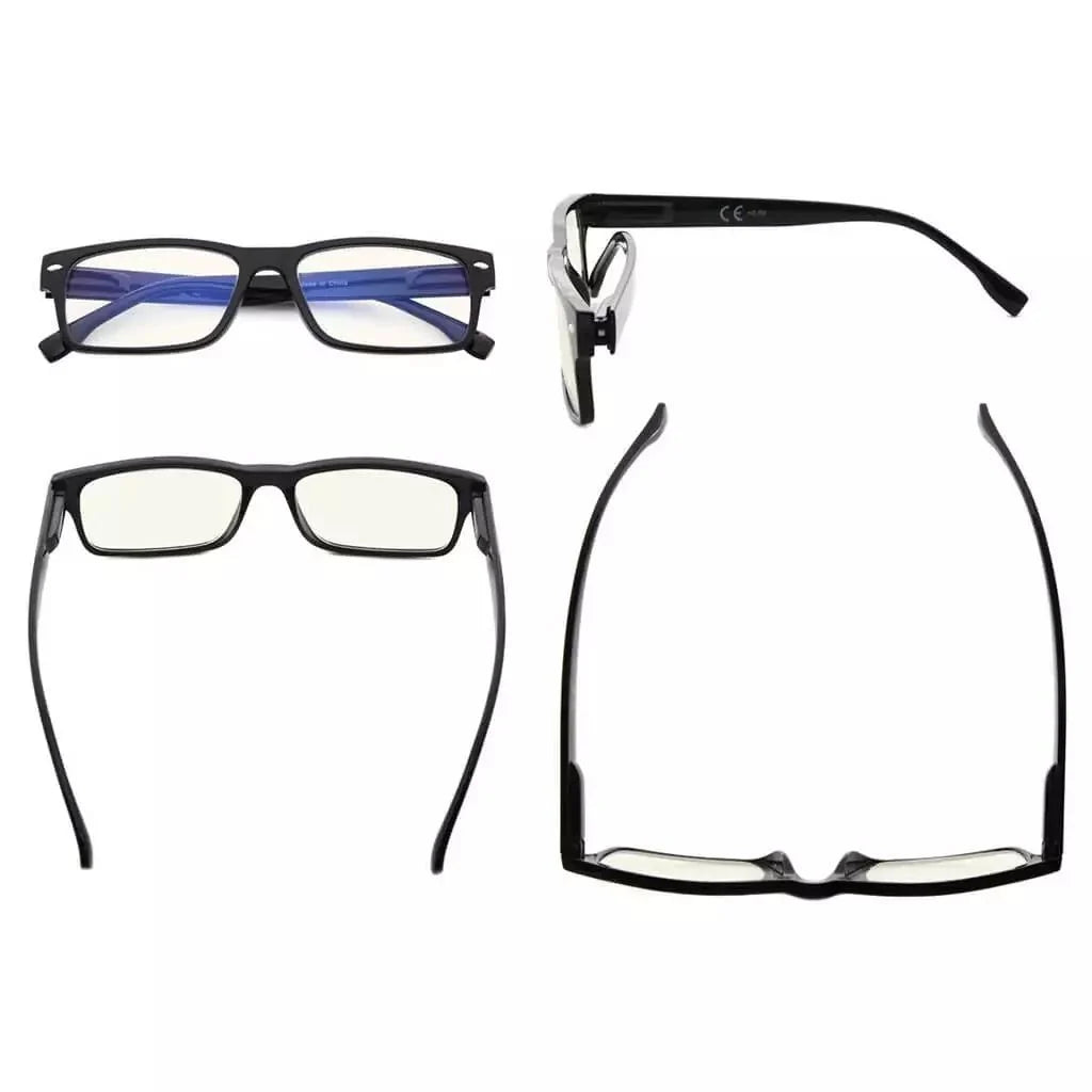 3 Pack Blue Light Filter Reading Glasses Computer Readers UVR108