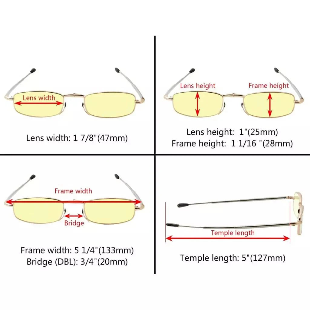 3 Pack Blue Light Filter Reading Glasses with Folding Arms CG15080
