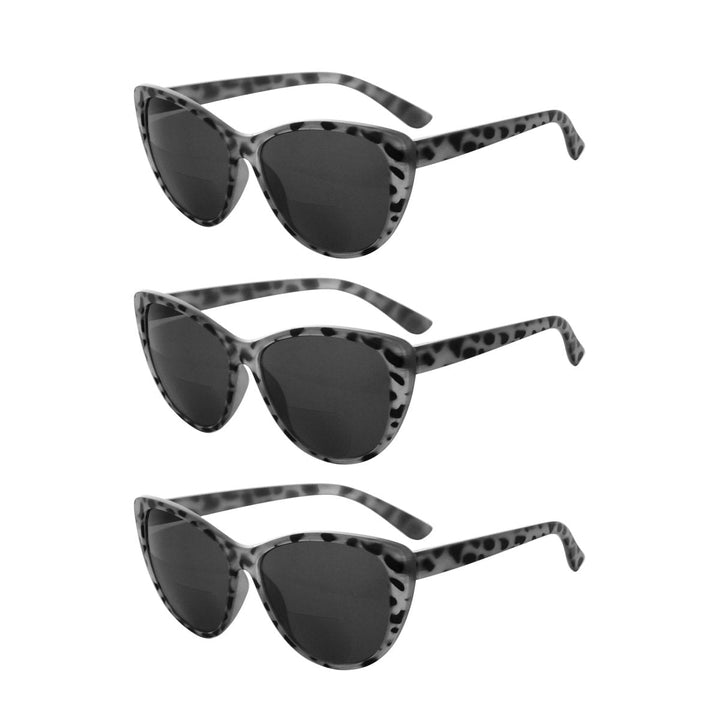 Paquete de 3 gafas de sol de lectura bifocales tipo ojo de gato 