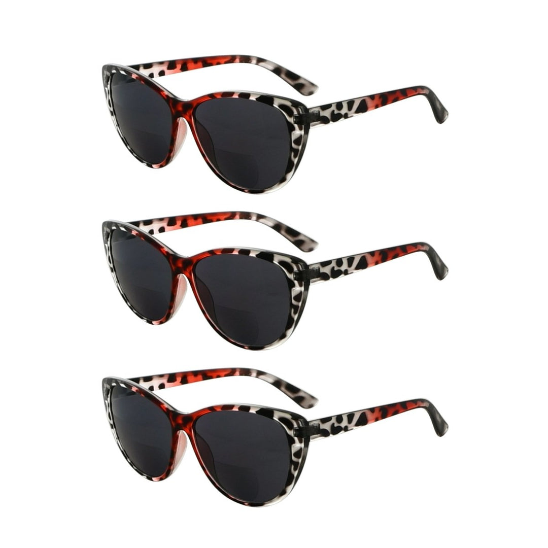 3 Pack Cat Eye Bifocal Reading Sunglasses