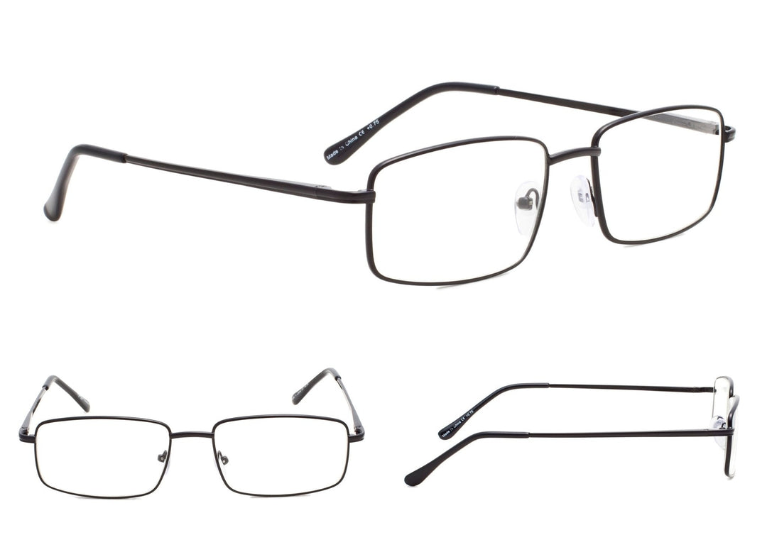 3 Pack Classic Metal Frame Reading Glasses