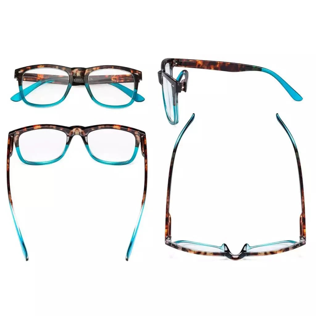 3 Pack Ladies Reading Glasses Large Lens Stylish Readers R080D