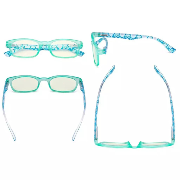 3 Pack Floral Print Blue Light Filter Readers UVR029