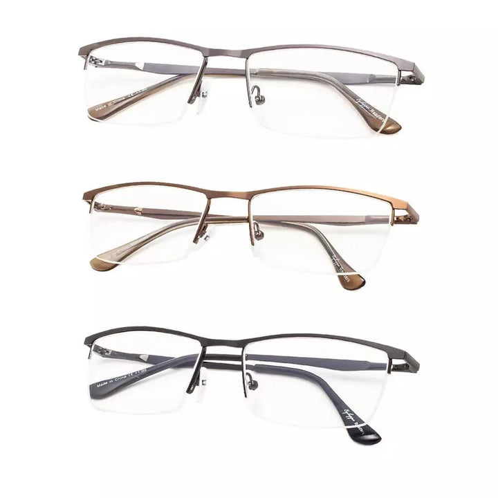 3 Pack Half-rim Metal Frame Reading Glasses R1614