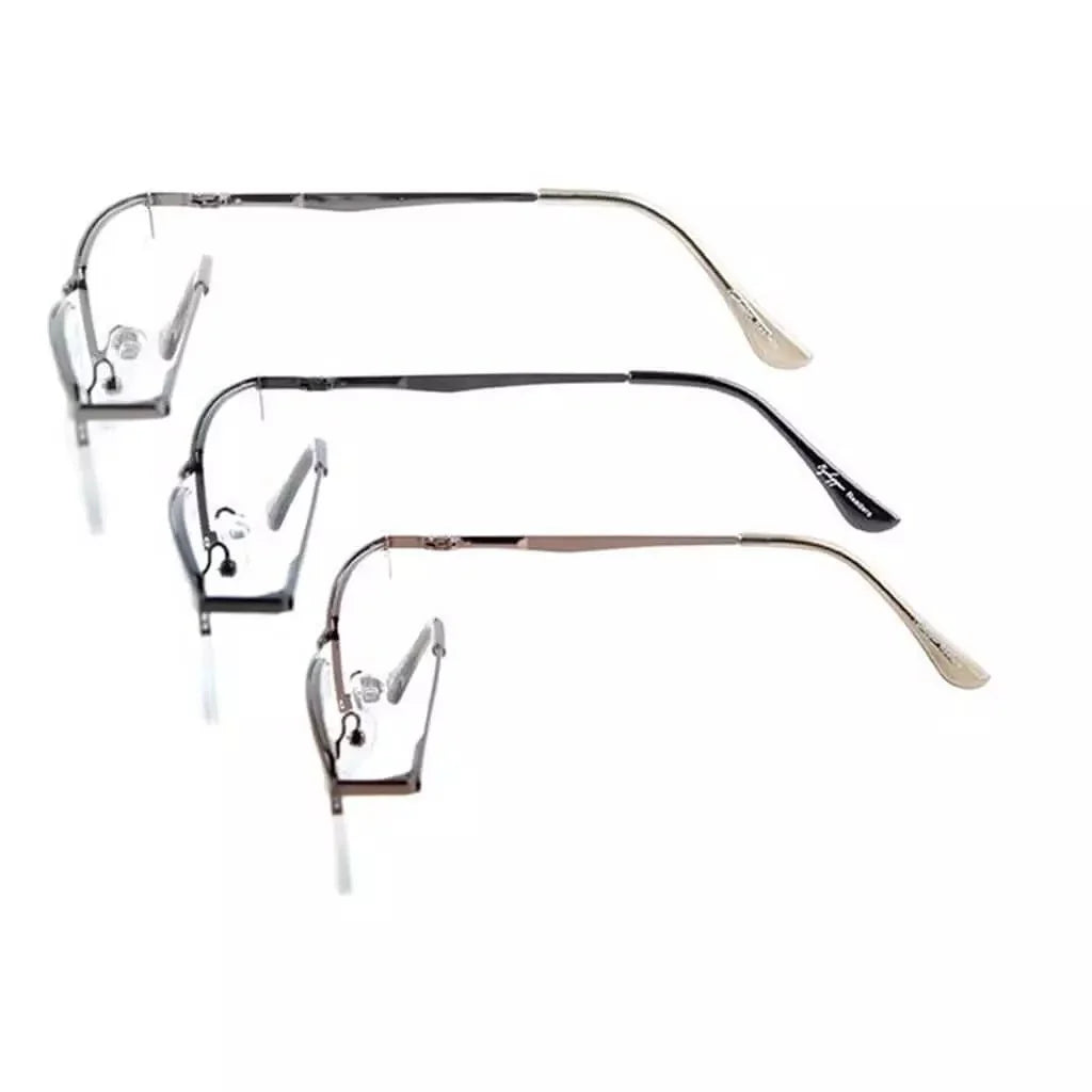 3 Pack Half-rim Metal Frame Reading Glasses R1614